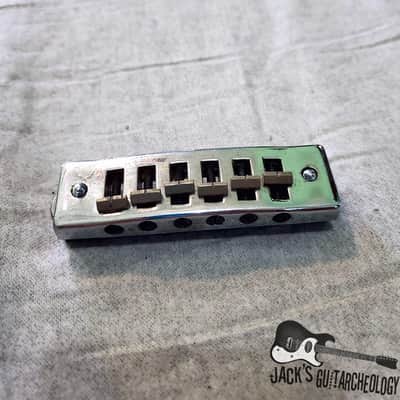 Gibson "Harmonica" Schaller-made Tune-O-Matic Bridge for Marauder, L6S, S-1 (1970s, Chrome) image 11