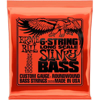 ERNIE BALL 2838 Slinky Bass Long Scale 32-130 Nickelwound Steel. Saiten für 6-String E-Bass image 1