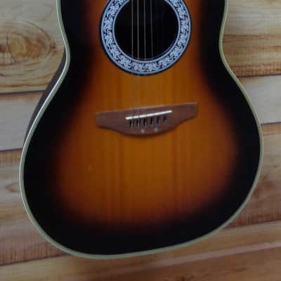 Used 1980s Celebrity by Ovation CC11 Acoustic Guitar Spruce Top Sunburst w/Case image 3