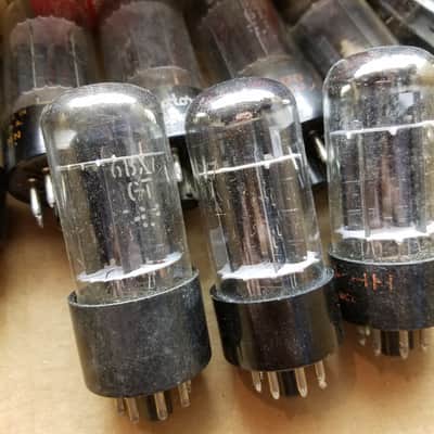 RCA etc. ONE (1) 6BX7GT tNOS AT1000 TESTED Vacuum Tube black plate Dual Triode 6BX7 1954-1959 image 3
