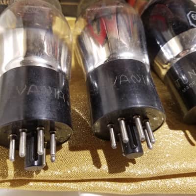 RCA etc. Matched Pair (2) 6F6G tNOS AT1000 TESTED Vacuum Tubes greyglass Power Pentode 1935-1952 image 3