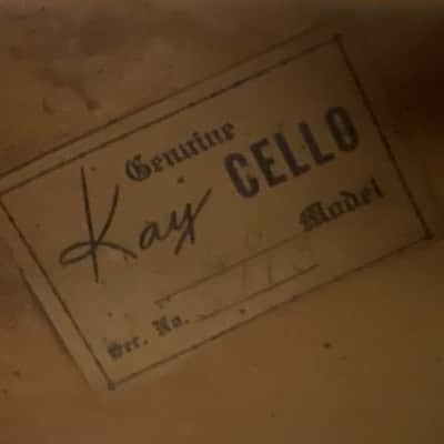 Vintage 1938 Kay Model 60 4/4 Cello – All parts included- Soundpost set- Pre-War "Orchestra" Model folk Jazz Restoration luthier image 7