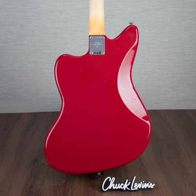 Fender Custom Shop '59 Jazzmaster Journey Man Relic Electric Guitar - Aged Dakota Red image 5
