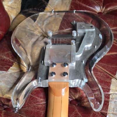 Aria Dan Armstrong SK Skeleton Original Vintage Early 70s Acrylic Lucite Plexiglass DC Gibson Open-Book Headstock Electric Guitar RARE Tune-o-Matic model MIJ Japan Matsumoku image 14