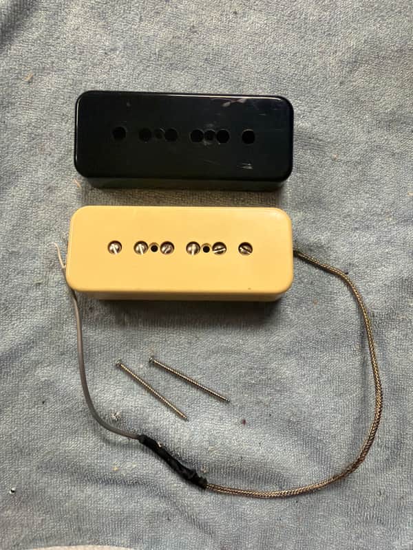 Lollar P90 bridge pickup 50s wind - Black/cream image 1