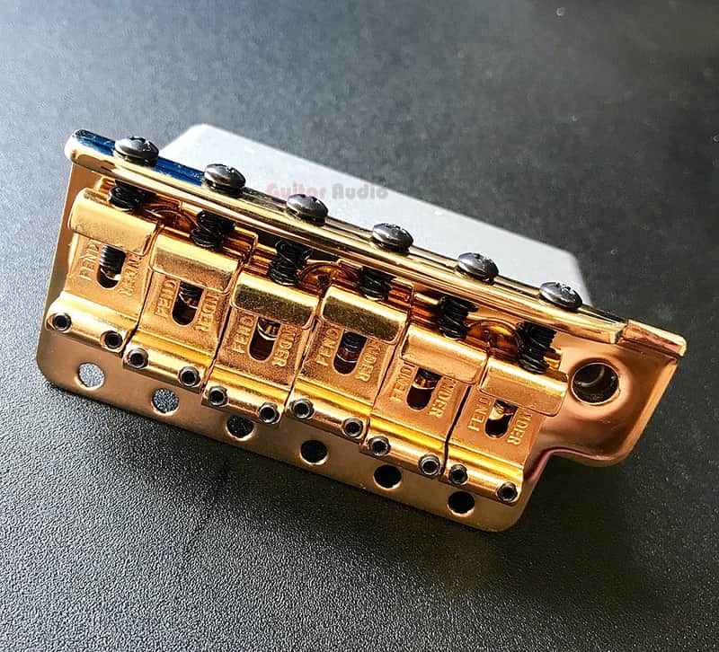 Genuine Fender American Vintage SRV Strat Left-Handed Tremolo Bridge - GOLD image 1