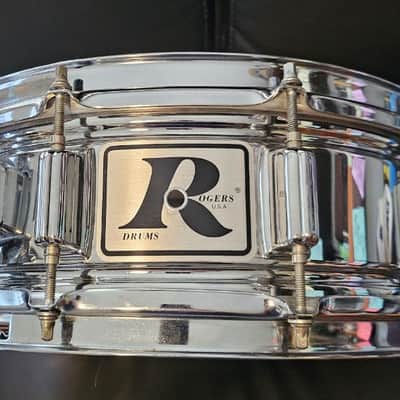 Rogers "Big R" SuperTen 5x14" 10-Lug Steel Snare Drum 1975 - 1984 - Chrome image 1
