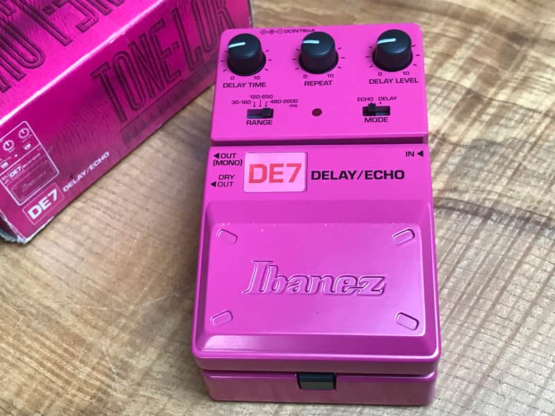 Ibanez Tone Lok DE7 Delay /Echo Rare Limited Edition Pink 25th