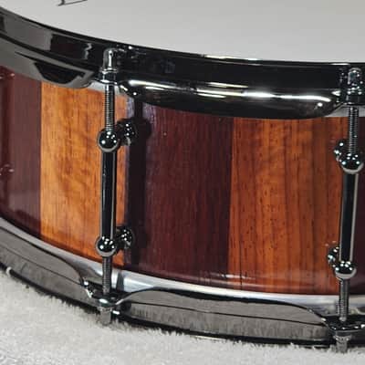 JT Custom Drums 14x5" Solid Padauk Stave Snare 2022 Natural image 9