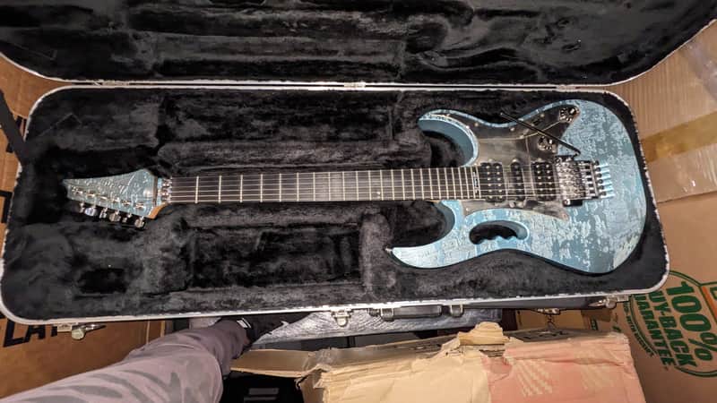 Ibanez JEM 90th HAM Anniversary 1998 - Blue-Green Metallic Texture image 1