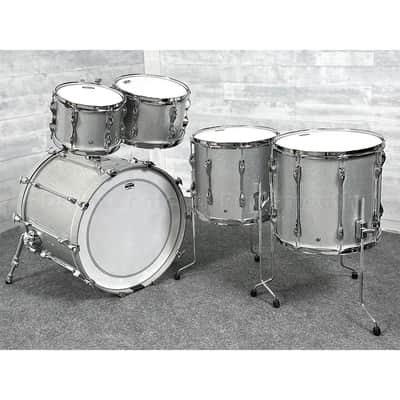Yamaha Recording Custom 5pc Drum Set 22/10/12/14/16 Silver Sparkle image 2