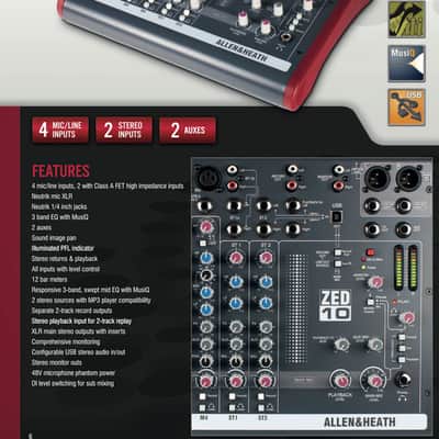 Allen & Heath ZED-10 - Excellent condition in box image 18