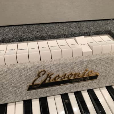 Vintage 1960s Ekosonic / Doric Transistor Italian Combo Organ Piano w/ Orig Legs image 4