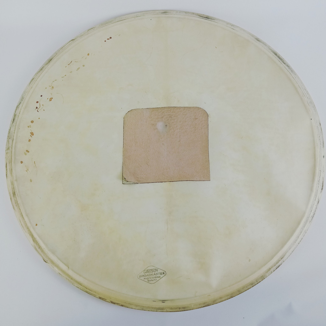 Gretsch 20" Calfskin Broadkaster Bass Drum Head Professional Quality Vintage 50s — main photograph