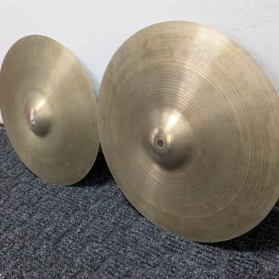 Zildjian 14" A. Zildjian '60s Stamp Hi-Hat Cymbals (Pair) 1960s - Traditional image 3