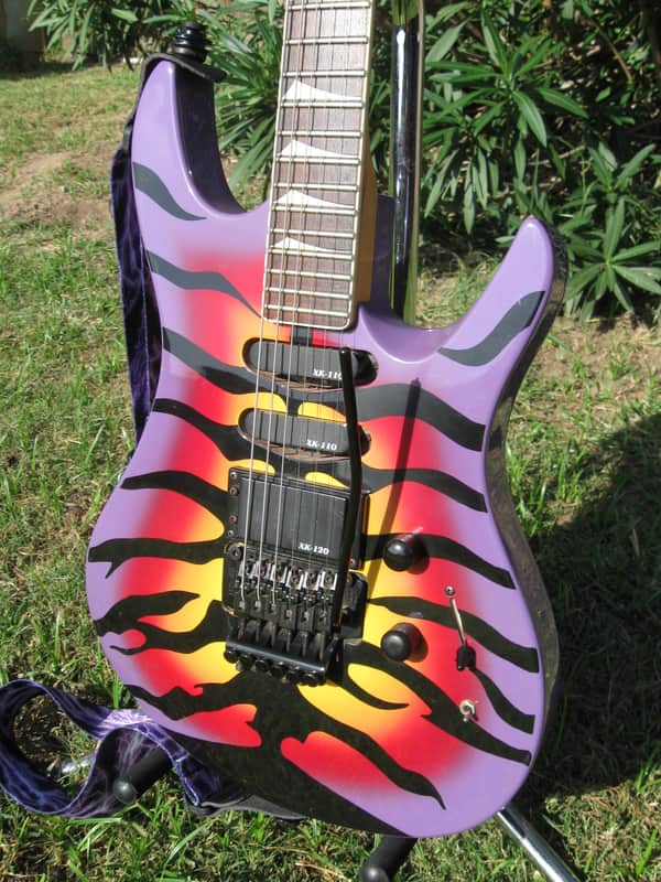 GTX 33 George Lynch Tiger electric guitar with Roadrunner Hard case NICE!! image 1