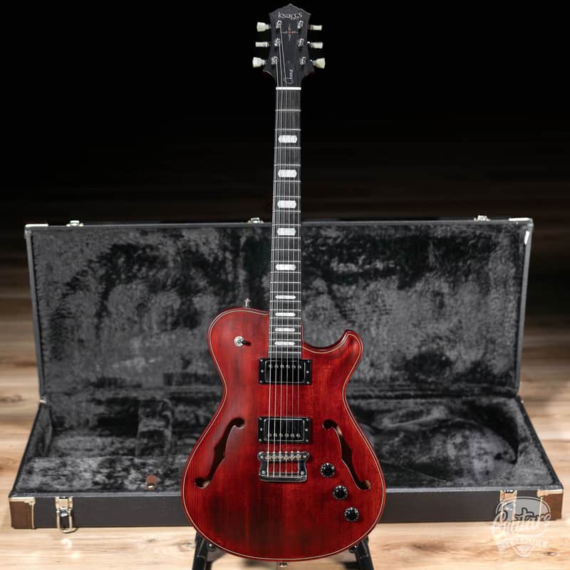 Knaggs Chena Spruce Top Hollowbody Guitar – Old Red Violin image 1