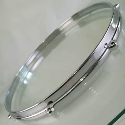 Premier 14" Die-Cast Snare Drum/Floor Tom Batter Rim/Hoop Chrome 8-Lug UK 50-60s image 3