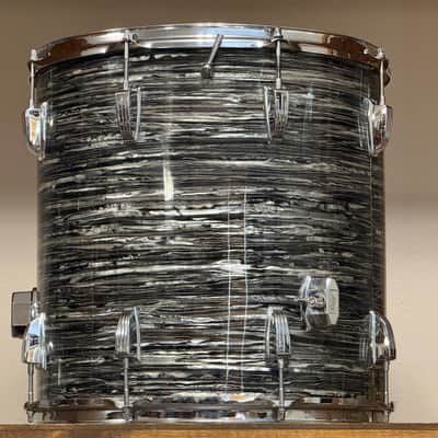 1966 Ludwig Oyster Black Pearl 16x16" Floor Tom image 8
