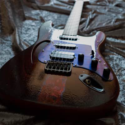 GB Liuteria Traditional Strato semi hollow rosewood and blue resin image 21