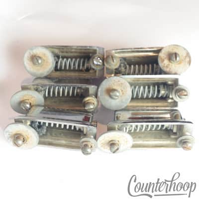 *Rogers 6x Prototype Beavertail Tom Drum Lugs Chrome Powertone/Holiday Vintage* image 3