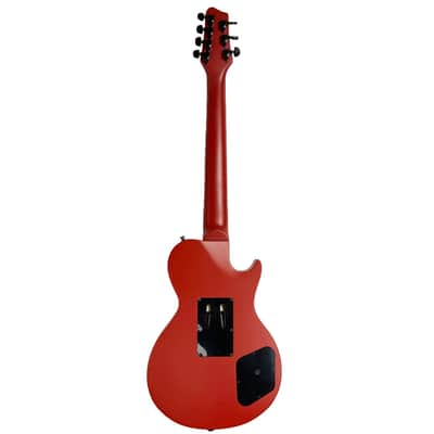 Sawtooth Americana Heritage HM724 Left-Handed 7-String Electric Guitar with Fluence Pickups & Floyd Rose Original, Satin Red image 4