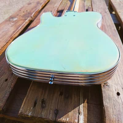 AVALAIBLE - The Surf Telemaster - Atomic Age Style Guitar - Relic Surf Green/Chrome/Reptile Crossover image 7