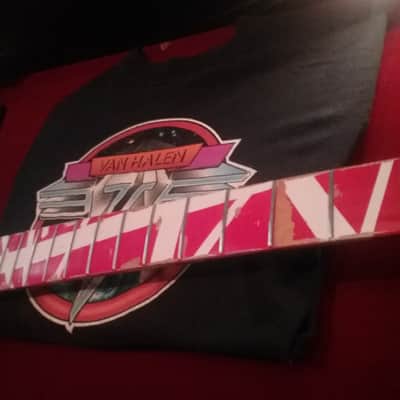 Custom SGM Van Halen Tribute Display w/ Kramer Neck , Vintage Tee + Autographed Magazine image 2