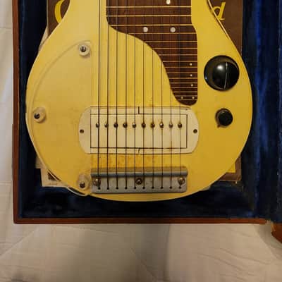 Eddie Alkire 10 String E Harp 1948 White image 2