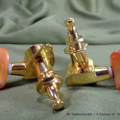 Takamine Pro Series Tuner / Set of 6 / Gold w/Amber Button / OEM Part - TPK0541 image 10