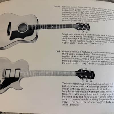 Gibson Look Ahead To Gibson Brochure 70s Howard Roberts gospel L6-S Les Paul signature Guitar & Bass image 5