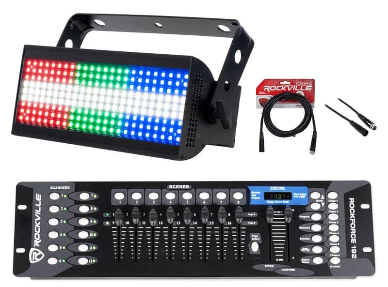 American DJ ADJ JOLT 300 RF Blinder/Strobe Effect Light+DMX Controller+Cables image 1