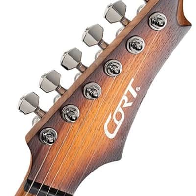 Cort X700OPVB X Series 700 Triality Electric Guitar. Open Pore Vintage Burst image 7