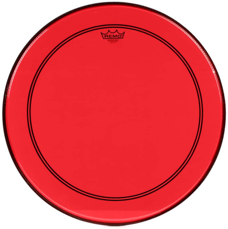 Remo Powerstroke P3 Colortone Red Bass Drumhead - 22 inch (2-pack) Bundle image 1
