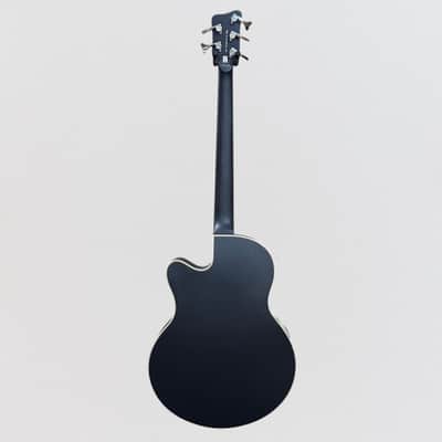 Warwick RockBass Alien Deluxe Thinline Hybrid 5 String Acoustic Electric Bass Guitar - Black Satin image 6