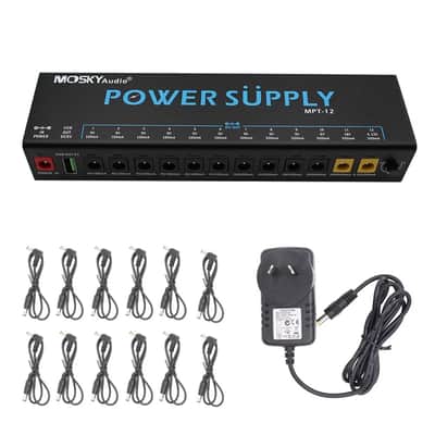 Mosky MPT-12 Guitar Effect Pedal Power Supply 12 DC Outputs for 9V 12V 18V Pedal,5V USB Output,price include the import duty for US buyer image 4