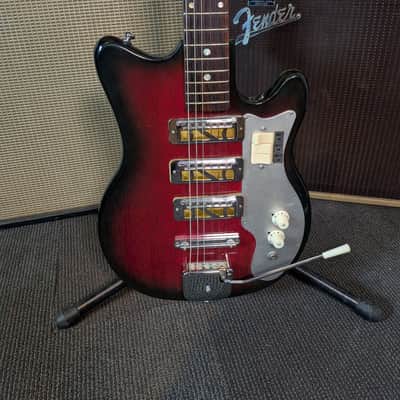 Crestwood MIJ Electric Guitar w/Case - Redburst (Late 1960's - Early 1970's) image 3