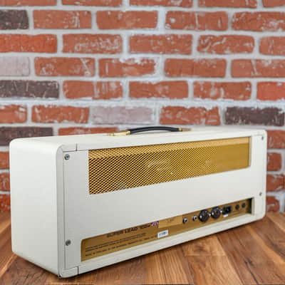 Marshall 1959SLP 35th Anniversary MK II Reissue 2-Channel 100-Watt Guitar Amp Head 1997 White w/ Matching 1960AX 4x12 Cabinet image 5
