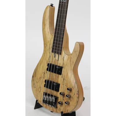 ESP LTD LB204SMFLNS Spalted Maple Natural Satin Fretless Bass image 2