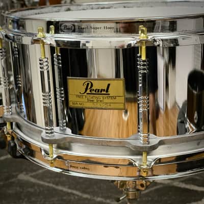 Pearl 5x14 Free Floating Steel Snare Drum – 1st Gen 1980s image 2