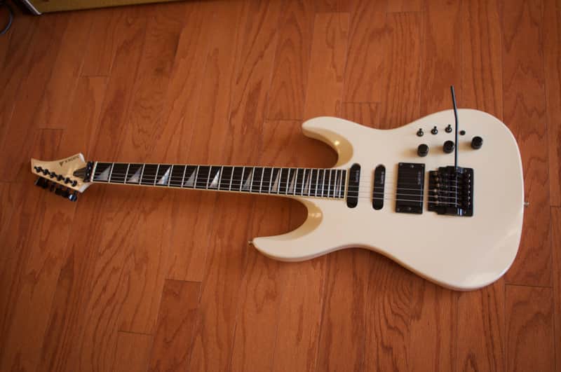Samick Strat Neck Thru 80's Pearlescent Cream image 1
