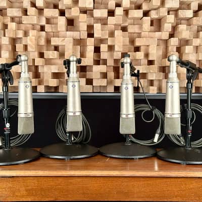 Vintage Neumann U87 Condenser Microphone Matched Quartet! Sequential SNs! 1971 U 87 With Swivel Mounts. Rare! image 3