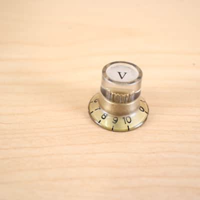 1960's Univox Teisco Guyatone Conrad - Single Gold Volume Guitar Knob image 8