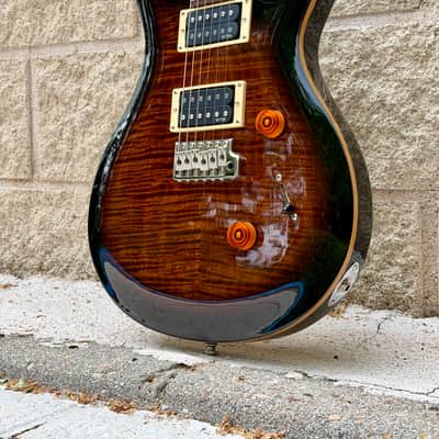 PRS SE Custom 24 Black Gold Burst w/EMG Retroactives image 1