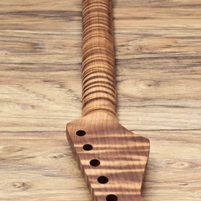 Stratocaster Compatible Roasted Flame Maple and Rosewood Guitar Neck Satin image 7