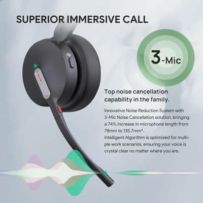 Yealink YEA-BH70, Mono Wireless Bluetooth Headset with Microphone for Work image 5