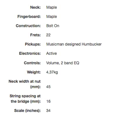 Sterling by Musicman S.U.B. Ray 5 Black image 15