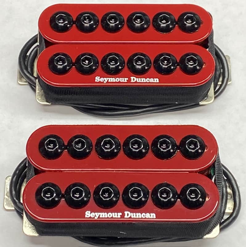 Seymour Duncan Invader 6 String Humbucker Pickup Set In RED SH-8b & SH-8n Neck & Bridge image 1
