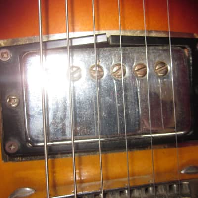 Harmony Effector Vintage 1970s Electric Guitar Les Paul Copy Tobacco Burst w/ Hard Case image 6