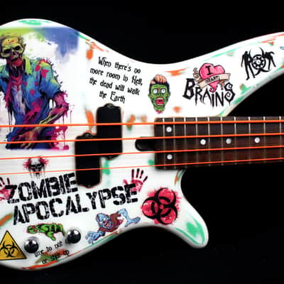 Custom Painted and Upgraded Yamaha RBX 260 With Matching Headstock And Graphics image 2